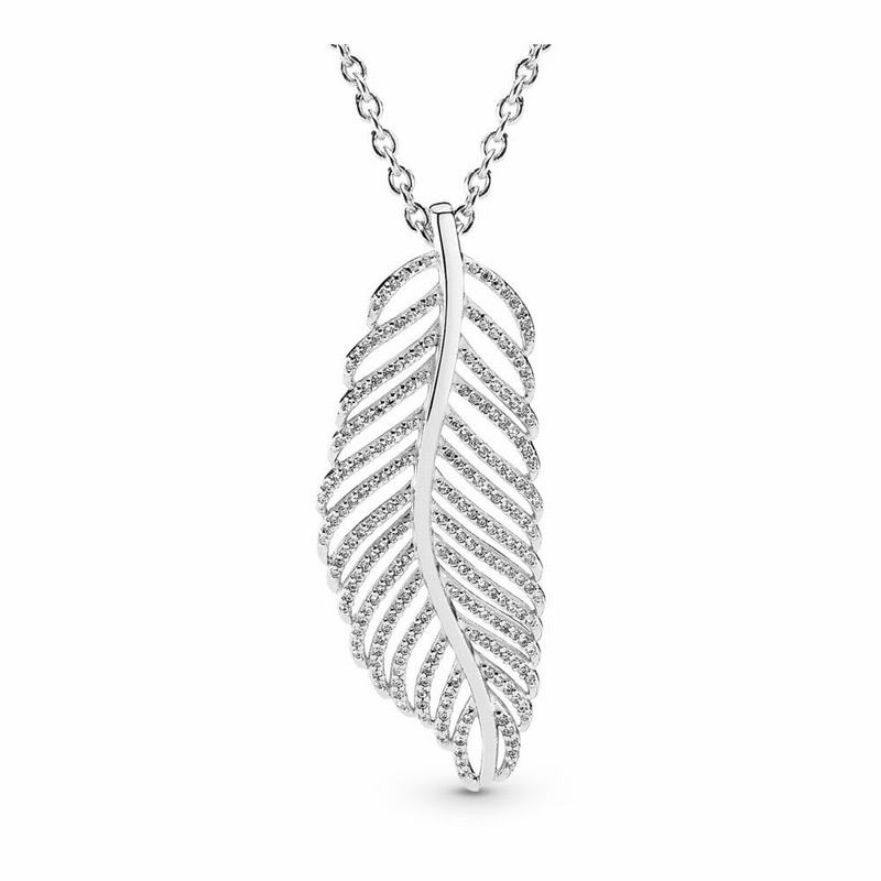 Pandora Australia Light as a Feather Pendant Necklace - Sterling Silver | QUXCWM685